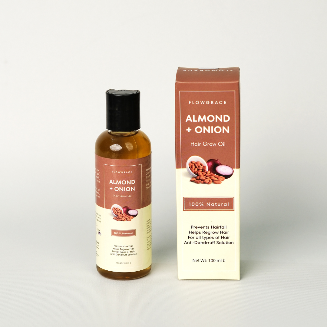 Almond + Onion Hair Oil | Flowgrace